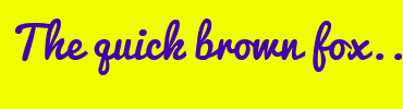 Image with Font Color 4100B0 and Background Color F0FF00
